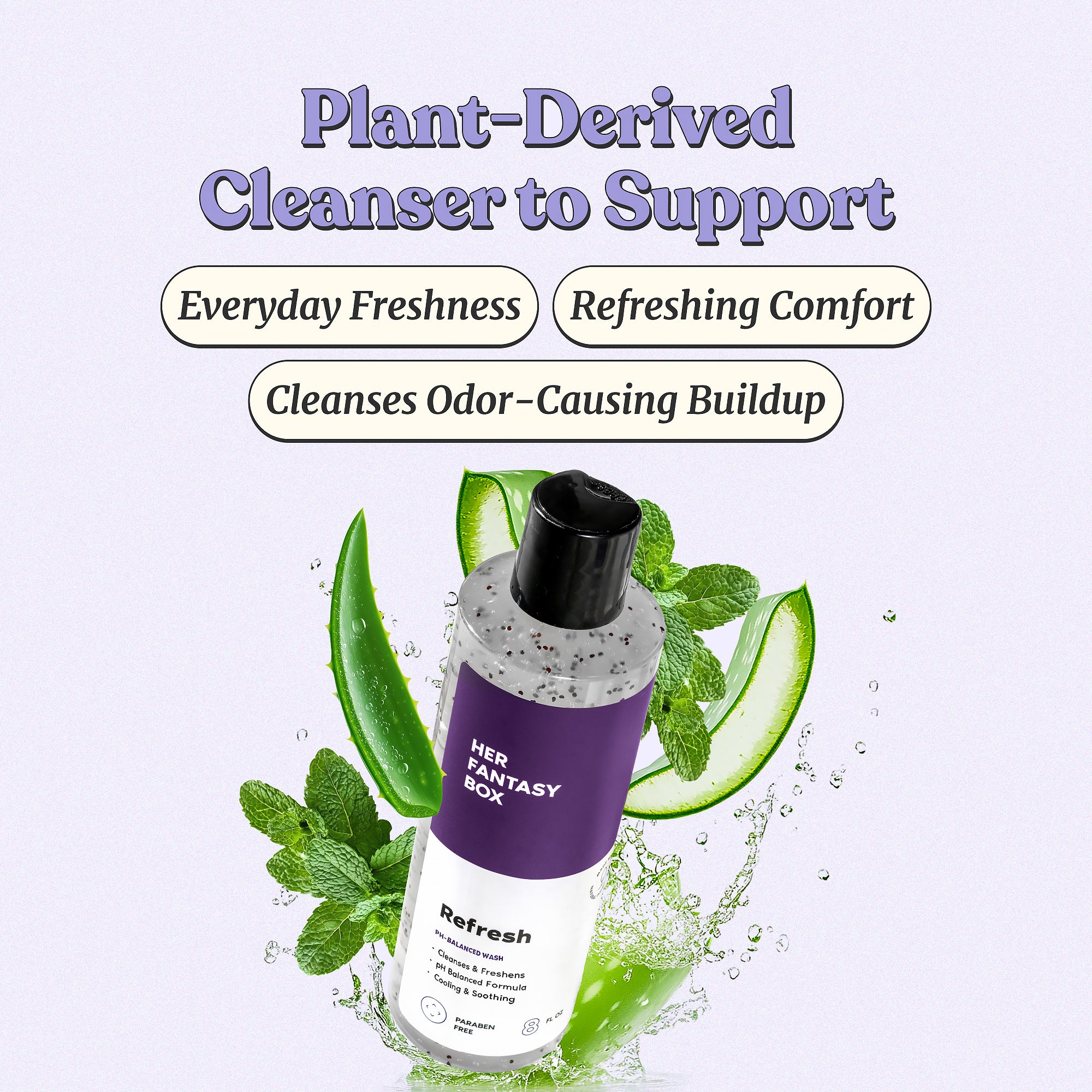 Refresh Plant Based Intimate Body Wash for Women - pH Balancing - Image 3