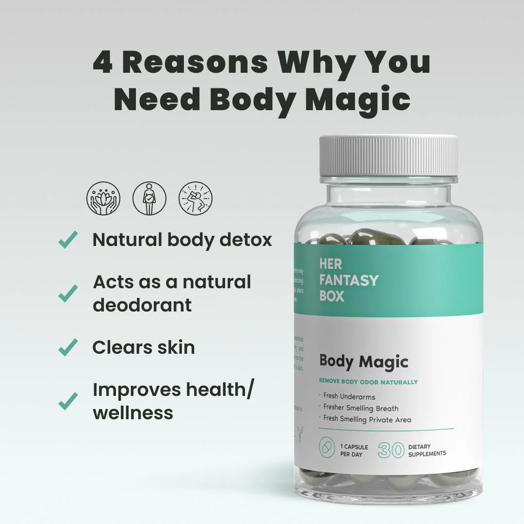 Body Magic Chlorophyll Pill - For Body Odor, Detox & Skin - Image 10